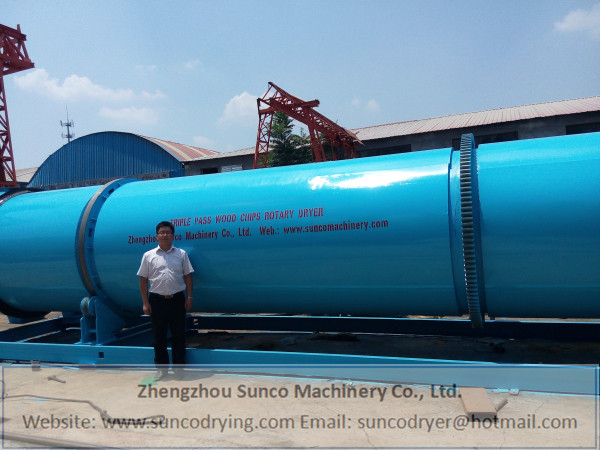 Rotary Drum Dryer for drying wood chip, rotary wood chip dryer, wood chip drying machine