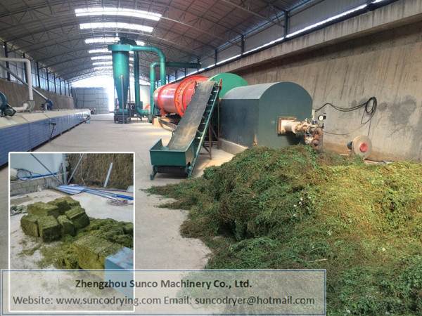 Alfalfa dryer, alfalfa drying machine, rotary alfalfa dryer